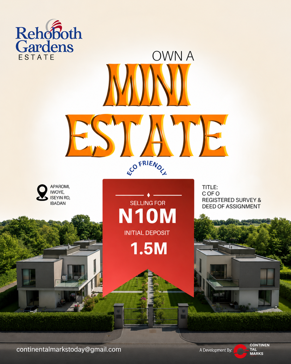 1 Acre Mini Estate at Rehoboth Gardens